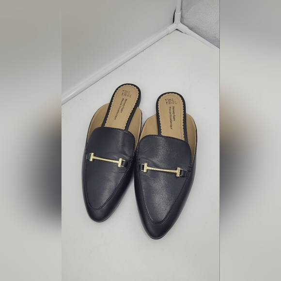 Womens sz 9 Time and Tru slip on black loafers - Picture 2 of 7